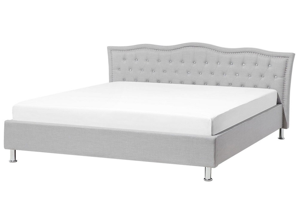 Grey king size bed with mattress discount