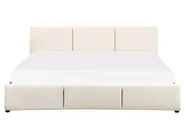 Ottoman Bed BOUSSE Velvet Light Beige 180 x 200 cm (EU Super King)_862635