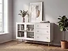 Glass Display Sideboard MILORA 160 cm White