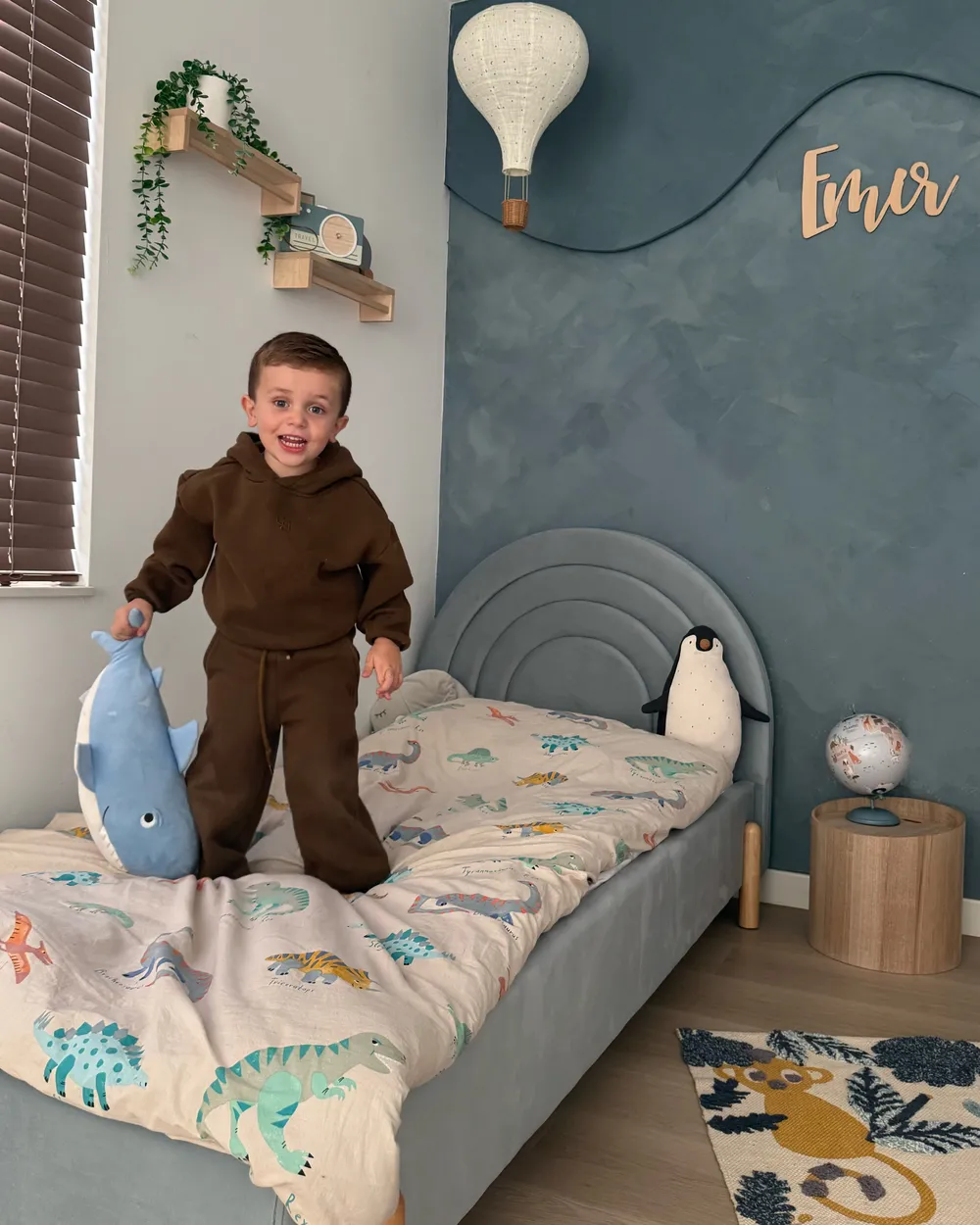 Kids Bed Velvet ANET 90 x 200 cm (EU Single) Light Blue_1036721