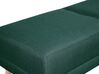 Conjunto de sofás 6 lugares e repousa-pés em tecido verde escuro FLORLI_905981