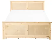 Bed with 4 Drawers DAUPHIN Pine Wood Light Brown 120 x 200 cm (EU Small Double)_1059793