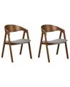 Lot de 2 chaises de salle à manger en bois foncé YUBA_934273