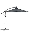 Cantilever Parasol LED 285 cm CORVAL Graphite Grey