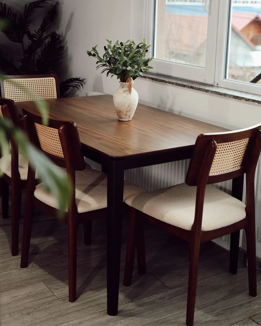 Dining Table CEDAR Dark Walnut 135 cm 80 cm_1035896