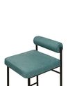 Set of 2 Fabric Bar Chairs Teal AMAYA_885339