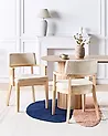 Set of 2 Dining Chairs DALBO Boucle Light Brown/ Beige