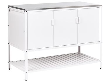 Meuble de cuisine d'extérieur MAENZA Métal Blanc
