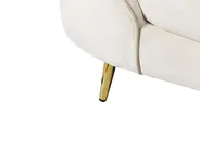 Sofa 2 Seater SAVAR Velvet Light Beige_915420