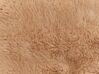 Colcha de piel sintética marrón 200 x 220 cm SALKA_917352