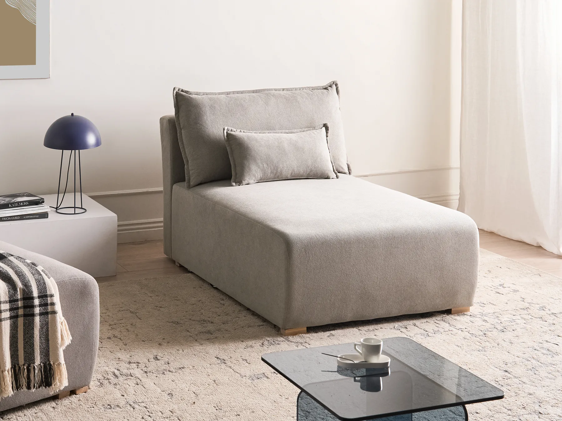 Chaise Longue NERBO Fabric Grey_1035146