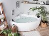 Whirlpool Corner Bath with LED 2500 x 1500 mm White SENADO_66693