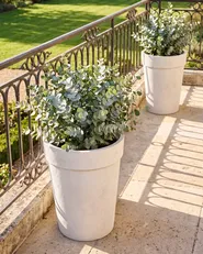 Kétdarabos virágcserép szett TROLLIUS 41 cm Bézs_1133009