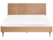 Bett mit Lattenrost WIZERNES 160 x 200 cm Helle Eiche_979995