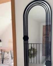 Wall Mirror AJAIN 45 cm 146 cm Metal Black_1051636