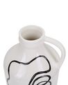 Vaso de cerâmica grés branca 19 cm AGRINION_810639