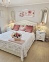 2 welurowe poduszki dekoracyjne z falbanami 42 x 42 cm różowe KALANCHOE_850910