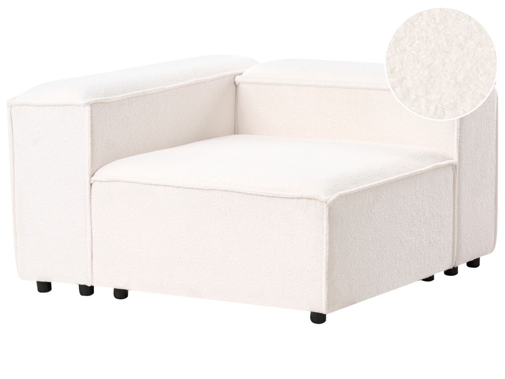 Eckmodul ARDAL Bouclé Cremeweiß