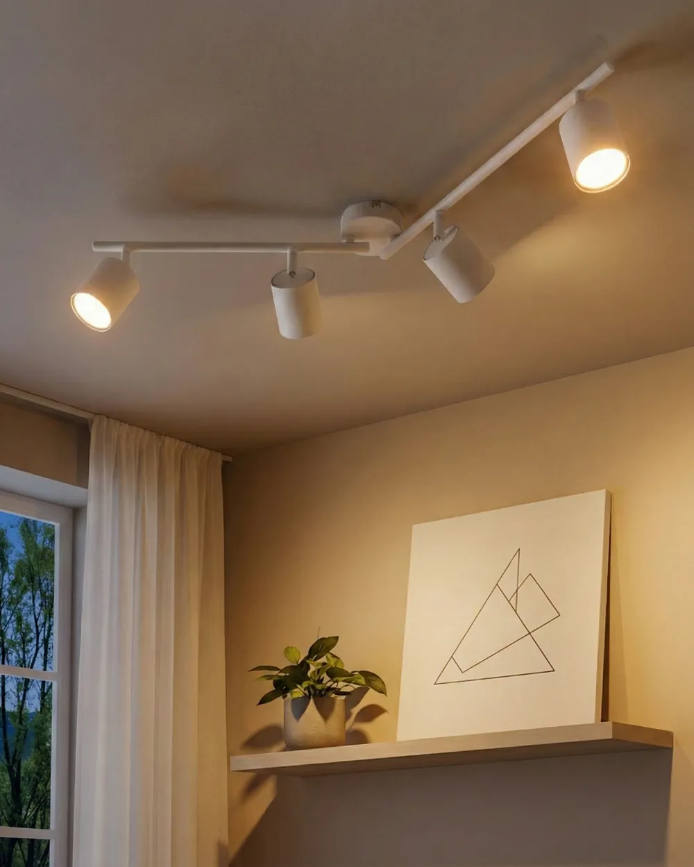 Lampa spot 4-punktowa NYANDO Metal Biały
