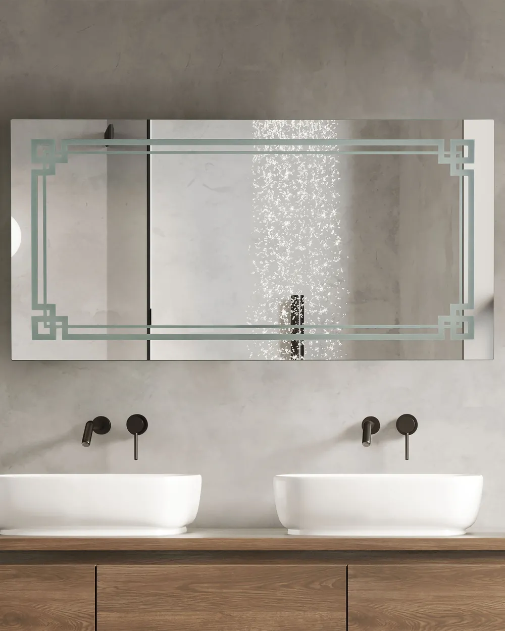 Lustro łazienkowe LED AVRANCHES 120 cm 60 cm Srebrny_837497