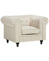 Fauteuil en tissu beige CHESTERFIELD_716973