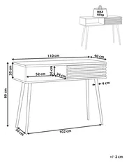 Console Table PERTH Dark Brown_832851