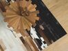 Teppich Kuhfell schwarz-beige 160 x 230 cm Patchwork Kurzflor DALYAN_689318