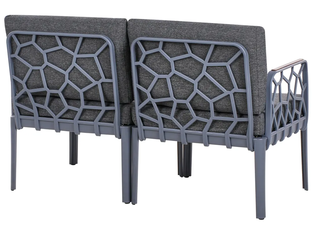 Garden Sofa Set 4 Seater ERICHE Dark Grey_978043