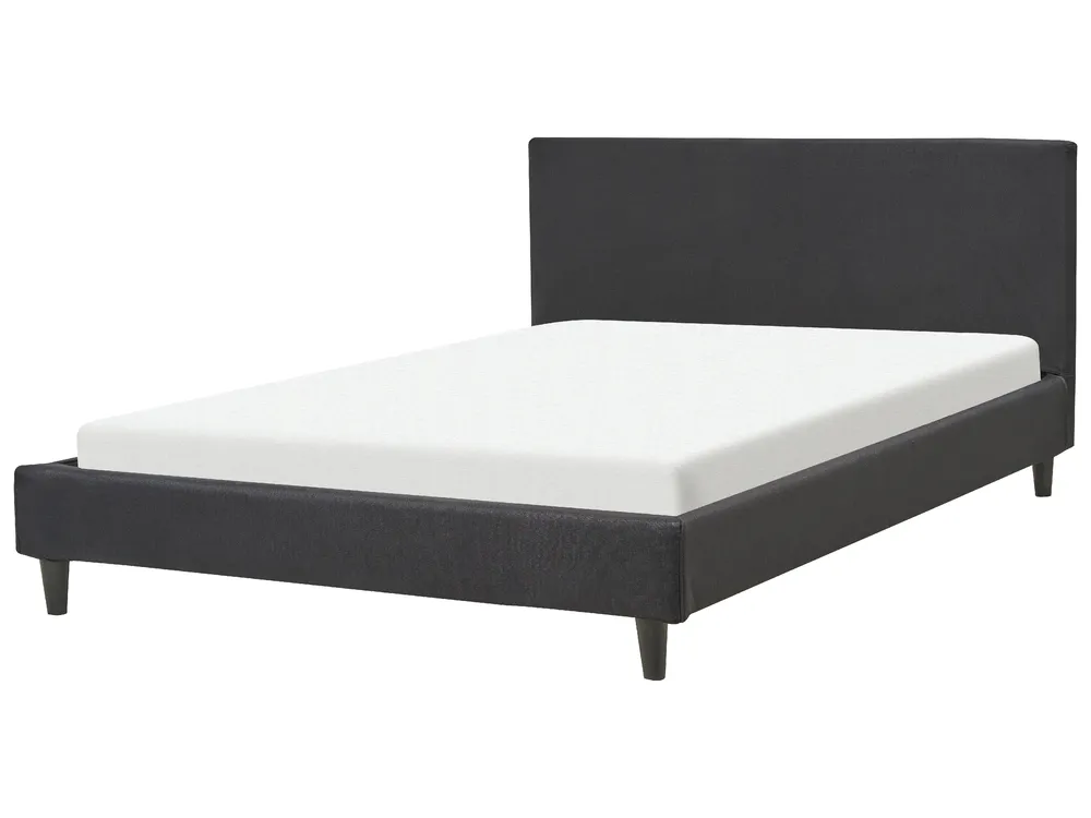 Letto Tessuto FITOU 140 x 200 cm Nero