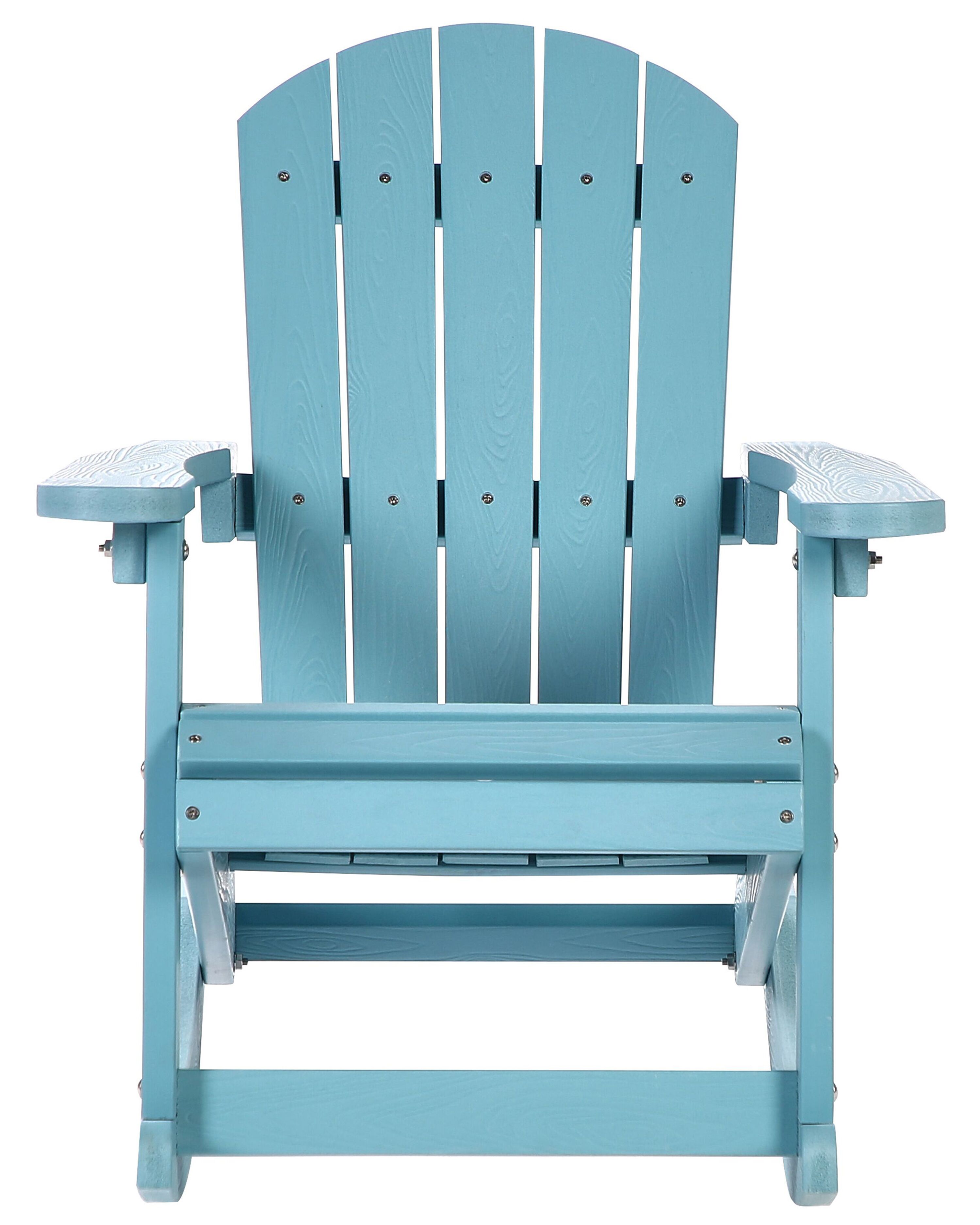 Children Light Blue Rocking Chair Garden Kids Rocking Chair Light Blue ADIRONDACK | Beliani.co.uk
