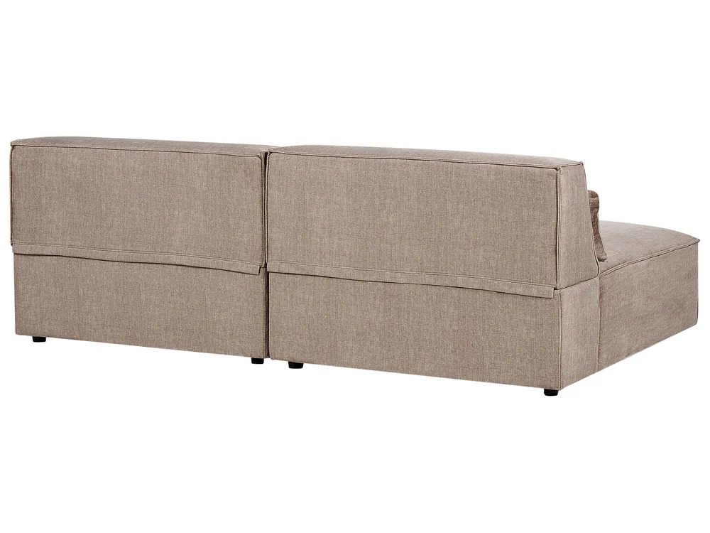 Modular Sofa 2 Seater HELLNAR Fabric Light Brown_912434