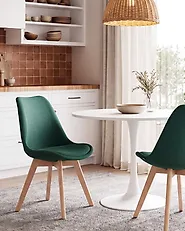 Set di 2 sedie da pranzo DAKOTA II Tessuto Verde_1187009