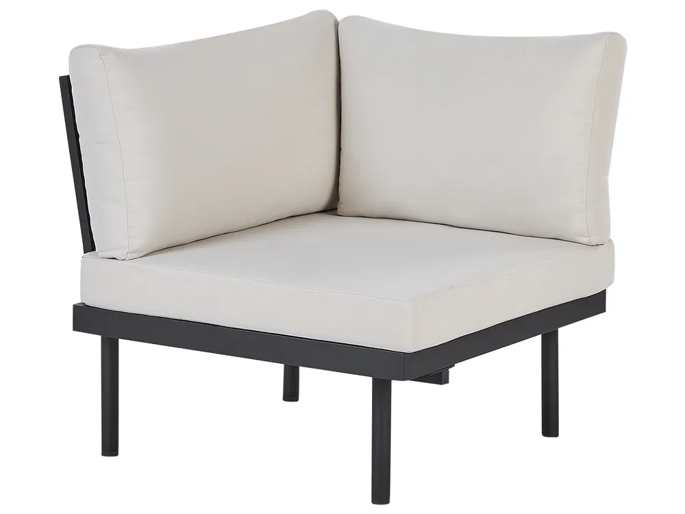 Garden Corner Sofa with Table 5 Seater BELLARIVA Eucalyptus Wood Off-White_933663
