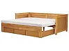 Bed with Storage Drawers Wood CAHORS 90 x 200 cm (EU Single) Brown