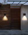 Conjunto de 2 candeeiros de parede LED de exterior em metal preto ARANSAS_917091