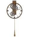 Iron Skeleton Pendulum Wall Clock ø 30 cm Gold MARCOTE_784460