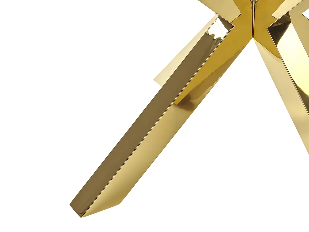 Coffee Table STARLIGHT Tempered Glass Gold_798478