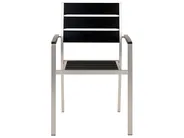 Set da pranzo da giardino 6 posti VERNIO Nero/Argento_862869