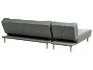 Modular Corner Sofa Bed 4 Seater ALSTEN Fabric Green Left Hand_1003836