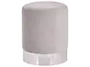 Pouf BRIGITTE Samtstoff Grau