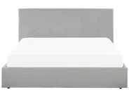 Ottoman Bed LORIENT Fabric Grey 160 x 200 cm (EU King Size)_827047