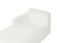Narożnik modułowy dla 3 osób HEDE Boucle Biały Prawostronny_1091902