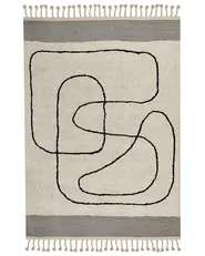 Tappeto DOKUZ Beige 160 x 230 cm Cotone_839993