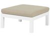 Ensemble de jardin 5 places en aluminium blanc et beige sable MESSINA_932085