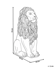 Garden Statue LEONE Lion Light Grey_1150356