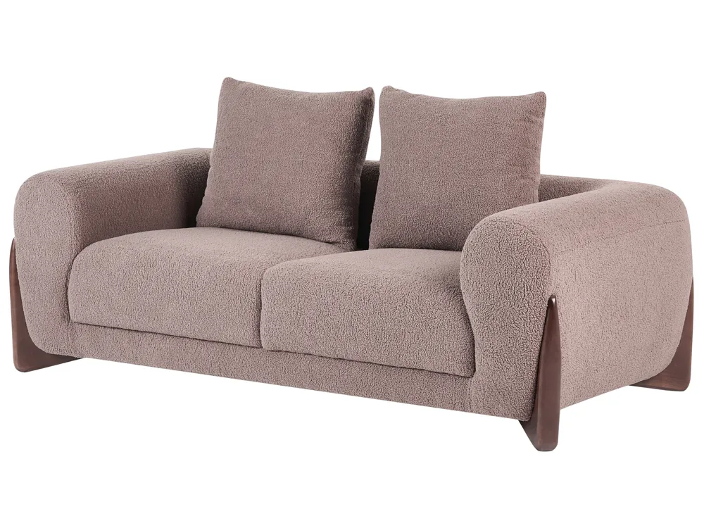 Set da salotto 6 posti VINLIDEN Bouclé Marrone_1048541