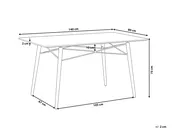 Dining Table BIONDI Black Beech 140 cm 80 cm_798615