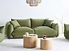 Sofa 3 Seater LUVOS Velvet Green