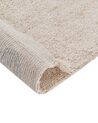 Kinderteppich Baumwolle beige / grau 140 x 200 cm gepunktetes Muster Kurzflor DARDERE_906597