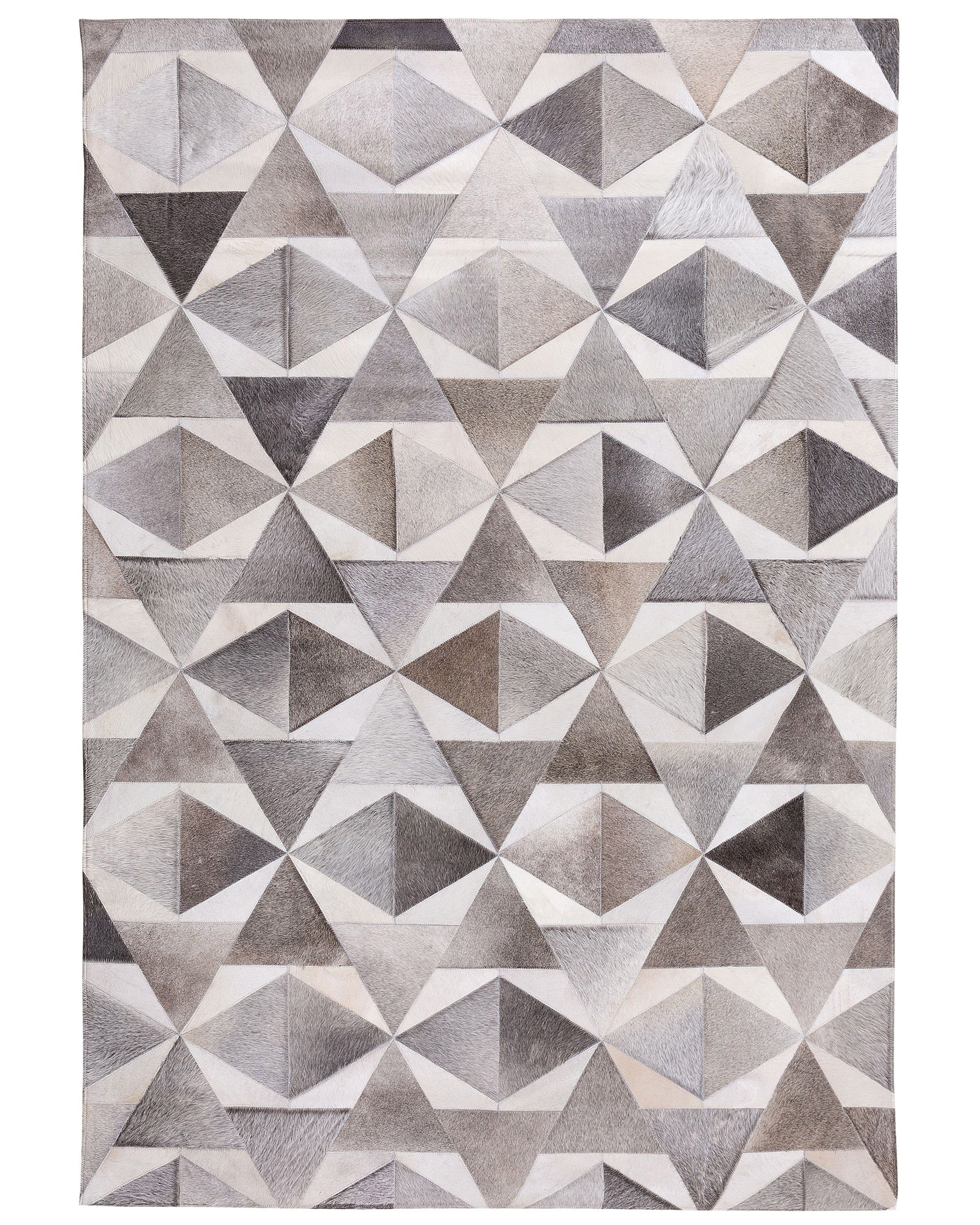 Tapis gris aux motifs contemporains 140 x 200 cm ALAKA_688232